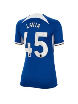 Billige Chelsea Romeo Lavia #45 Hjemmedrakt Dame 2023-24 Kortermet